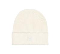 KnowledgeCotton Apparel Mütze - LEAF Ribbing hat Weiß (Egret)