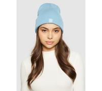 KnowledgeCotton Apparel Mütze - Rib Beanie - aus Bio-Baumwolle mit Logo Patch Blau (Glacier Lake)