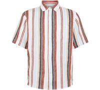KnowledgeCotton Apparel Multi Stripe Linen Herren Hemden weiss Größe XL Lifestyle Hautfreundlich