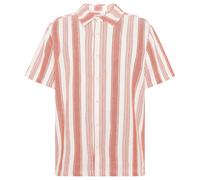 KnowledgeCotton Apparel - Organic Cotton Striped Shirt II - Hemd, Gr. L, rosa (RedStripe)