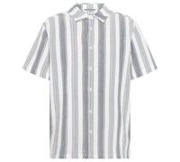 KnowledgeCotton Apparel - Organic Cotton Striped Shirt II - Hemd, Gr. M, grau/weiß (BlueStripe)