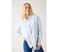 KnowledgeCotton Apparel Oxford Blusenhemd aus Bio-Baumwolle ROC/GOTS/Vegan blau (blue) stripe L