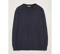 KnowledgeCotton Apparel Plain Knitted Cotton Crewneck Night Sky Blau S
