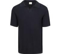 KnowledgeCotton Apparel - Organic Cotton Knitted Polo - Polo-Shirt, Gr. M, blau/schwarz (NightSky)