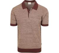 KnowledgeCotton Apparel Polo-Shirt aus Strick Schokolade - Größe M Braun M