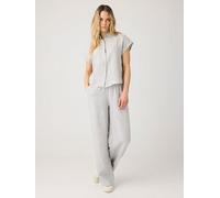 KnowledgeCotton Apparel POSEY weite, mittelhohe Leinenhose - GOTS/Vegan grau (yarndyed-ultimate-grey) XS