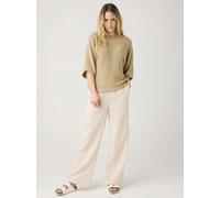 KnowledgeCotton Apparel Posey Wide Mid-Rise Linen Pants Light Feather Grey (beige) L