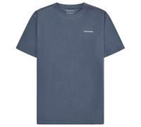 KnowledgeCotton Apparel - Regenerative Organic Cotton Back Print T-Shirt - T-Shirt, Gr. M, blau (VintageIndigo)