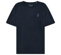 KnowledgeCotton Apparel - Regenerative Organic Cotton Chest Embroidery - T-Shirt, Gr. 3XL, blau (TotalEclipse)