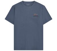 KnowledgeCotton Apparel - Regenerative Organic Cotton Chest Print T-Shirt - T-Shirt, Gr. XXL, blau (VintageIndigo)