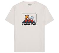 KnowledgeCotton Apparel - Regenerative Organic Cotton Front Print T-Shirt - T-Shirt, Gr. L, weiß (Egret)