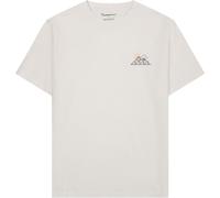 KnowledgeCotton Apparel - Regenerative Organic Cotton Chest Print T-Shirt - T-Shirt, Gr. L, weiß (Egret)
