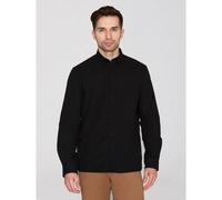 KnowledgeCotton Apparel Regular Hemd HARALD Small Owl Oxford aus Bio-Baumwolle - ROC/GOTS/Vegan schwarz (black) jet M