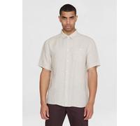 KNOWLEDGE COTTON Regular linen short sleeve Shirt Herren | 1449 YARNDYED-LIGHT FEATHER GRAY | L