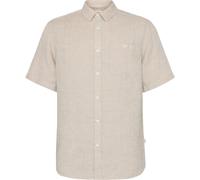 KnowledgeCotton Apparel - Regular Linen S/S Shirt - Hemd, Gr. XL, beige (Yarndyed/LightFeatherGray)