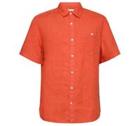 KnowledgeCotton Apparel - Regular Linen S/S Shirt - Hemd, Gr. L, rot (Langoustino)