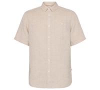 KnowledgeCotton Apparel - Regular Linen S/S Shirt - Hemd, Gr. XXL, beige (Yarndyed/LightFeatherGray)