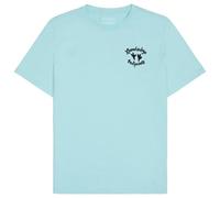 KnowledgeCotton Apparel - Regular Single Jersey Printed - T-Shirt, Gr. XXL, blau (Aqua/Esque)
