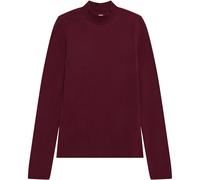 KnowledgeCotton Apparel Rib High Neck Damen Longsleeves lila Größe XS Lifestyle Hautfreundlich
