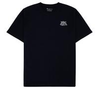 KnowledgeCotton Apparel - S/S Heavy Single Owl Emb. At Chest - T-Shirt, Gr. L, schwarz (NightSky)