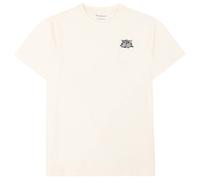 KnowledgeCotton Apparel - S/S Heavy Single Owl Emb. At Chest - T-Shirt, Gr. L, weiß (Egret)