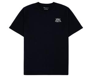 KnowledgeCotton Apparel - S/S Heavy Single Owl Emb. At Chest - T-Shirt, Gr. XXL, schwarz (NightSky)
