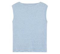 KnowledgeCotton Apparel - Women's Loose Fold Up Linen - Top, Gr. L, blau (Skyway)