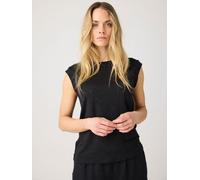 KnowledgeCotton Apparel - Women's Loose Fold Up Linen - Top, Gr. XL, schwarz (BlackJet)