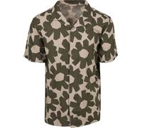 KnowledgeCotton Apparel Short Sleeve Shirt Linen Blend Olive - Größe L Grün L