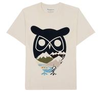 KnowledgeCotton Apparel - Single Jersey Big Owl MTN Print - T-Shirt, Gr. XXL, beige (Egret)