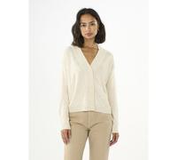 KnowledgeCotton Apparel Strickcardigan mit V-Ausschnitt aus EcoVero Natur (Buttercream) M (38)