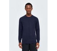 KnowledgeCotton Apparel Strickpullover CREW NECK aus Bio-Baumwolle Blau (Night Sky) L