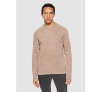 KnowledgeCotton Apparel Strickpullover - FIELD o-neck knit - aus Bio-Lammwolle Kelp Melange (Braun) XL