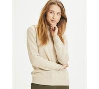 KnowledgeCotton Apparel Strickpullover - MYRTHE Lambswool High Neck - aus Bio-Lammwolle Natur (Light feather grey) S