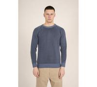 KnowledgeCotton Apparel Strickpullover TWO TONED aus Bio-Baumwolle blau (china blue) XL
