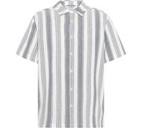 KnowledgeCotton Apparel - Organic Cotton Striped Shirt II - Hemd, Gr. XL, grau/weiß (BlueStripe)