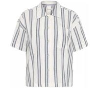 KnowledgeCotton Apparel Striped Short Sleeved Shirt Women, Gr.m, blue stripe