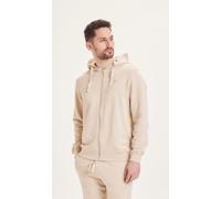 KnowledgeCotton Apparel Sweatjacke - Zip hood basic badge sweat- aus Biobaumwolle Grau (light feather grey) XL