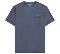 KnowledgeCotton Apparel - Regenerative Organic Cotton Chest Print T-Shirt - T-Shirt, Gr. L, blau (VintageIndigo)