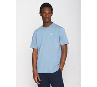 KnowledgeCotton Apparel T-Shirt LOKE Badge aus Bio-Baumwolle - ROC/GOTS/Vegan blau (asley) blue S