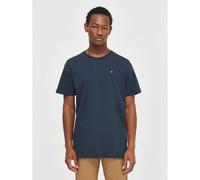 Knowledge Cotton Apparel Loke Badge Tee 1001-Total-Eclipse Gr. XL Herren