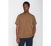 KnowledgeCotton Apparel T-Shirt LOKE Badge aus Bio-Baumwolle - ROC/GOTS/Vegan braun (cub) XL