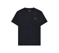 KnowledgeCotton Apparel T-Shirt mit Stickerei aus Bio-Baumwolle blau-night-sky L