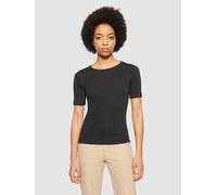 KnowledgeCotton Apparel Damen Rib T-Shirt (Größe M, schwarz)