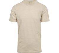 KnowledgeCotton Apparel T-shirt Streifen Beige - Größe L Beige L