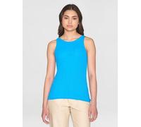 KnowledgeCotton Apparel Tanktop gerippt - Racer rib top - aus Bio-Baumwolle Blau (Malibu Blue) S