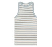 KnowledgeCotton Apparel Tanktop gerippt - Racer rib top - aus Bio-Baumwolle Blau (Multicolor-Stripe) XL