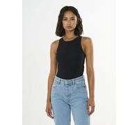 KnowledgeCotton Apparel Tanktop gerippt - Racer rib top - aus Bio-Baumwolle Schwarz (Black Jet) L