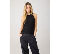 KnowledgeCotton Apparel - Women's Racer Rib Top - Top, Gr. XL, schwarz (BlackJet)