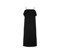 KnowledgeCotton Apparel Trägerkleid - Seersucker strap maxi dress - aus Bio-Baumwolle Schwarz (Black Jet) L